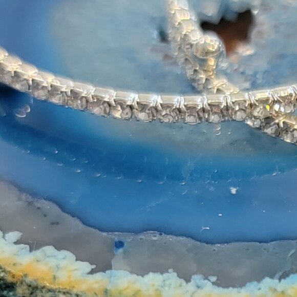 2 PC Set Silver & CZ Studded Wrap Bracelets - Picture 8 of 10